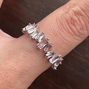 Pink Crystal Baguette Ring